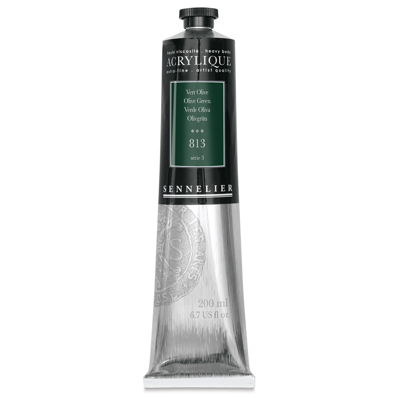 Sennelier Extra-Fine Artist Acryliques - Olive Green, 200 ml tube
